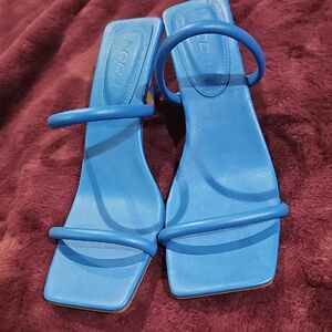 Soda Women's Vibrant Blue Heels